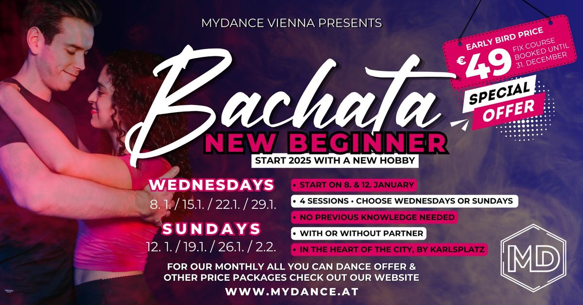 BACHATA BEGINNER COURSE | Wednesdays or Sundays