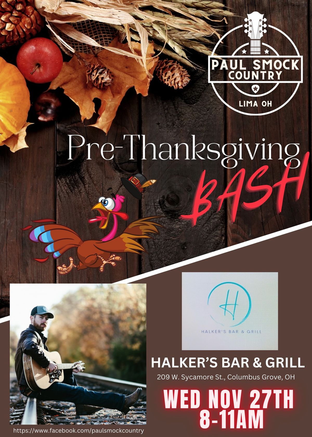 Pre-Thanksgiving Bash @ Halker\u2019s Bar & Grill!!