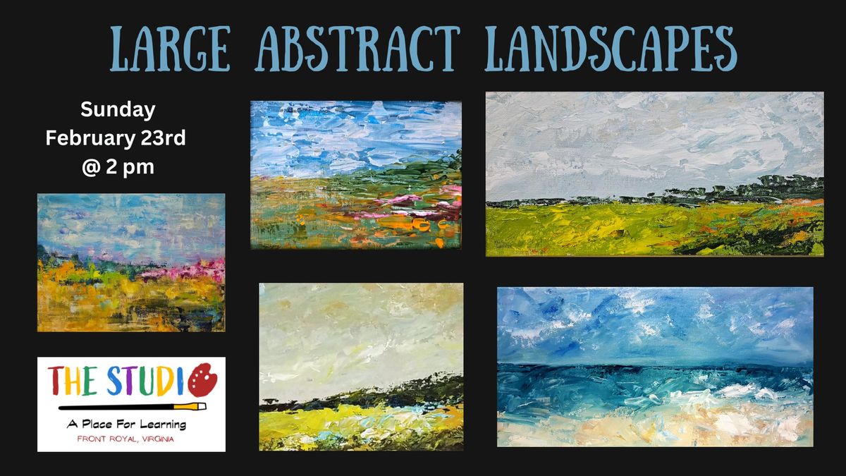 Large Abstract Landscape Paint Party