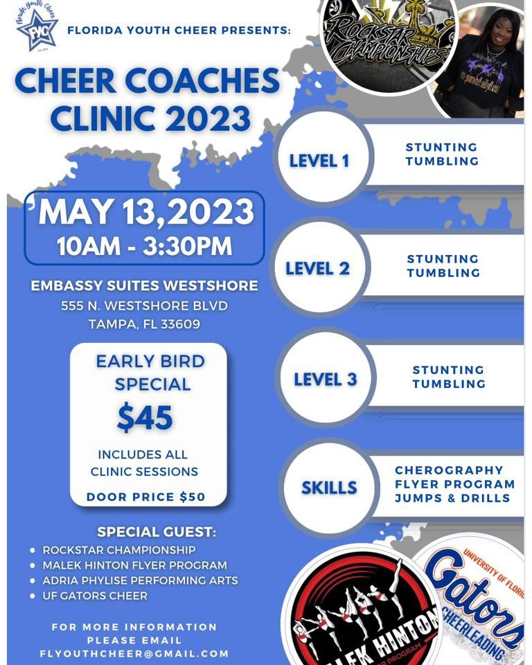 2023 Cheer Coaches Clinic, Embassy Suites by Hilton Tampa Airport