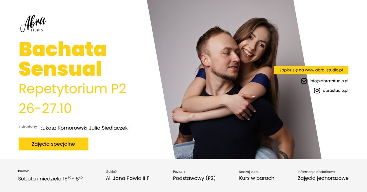 Bachata Sensual Repetytorium P2 z Juli\u0105 & \u0141ukaszem 