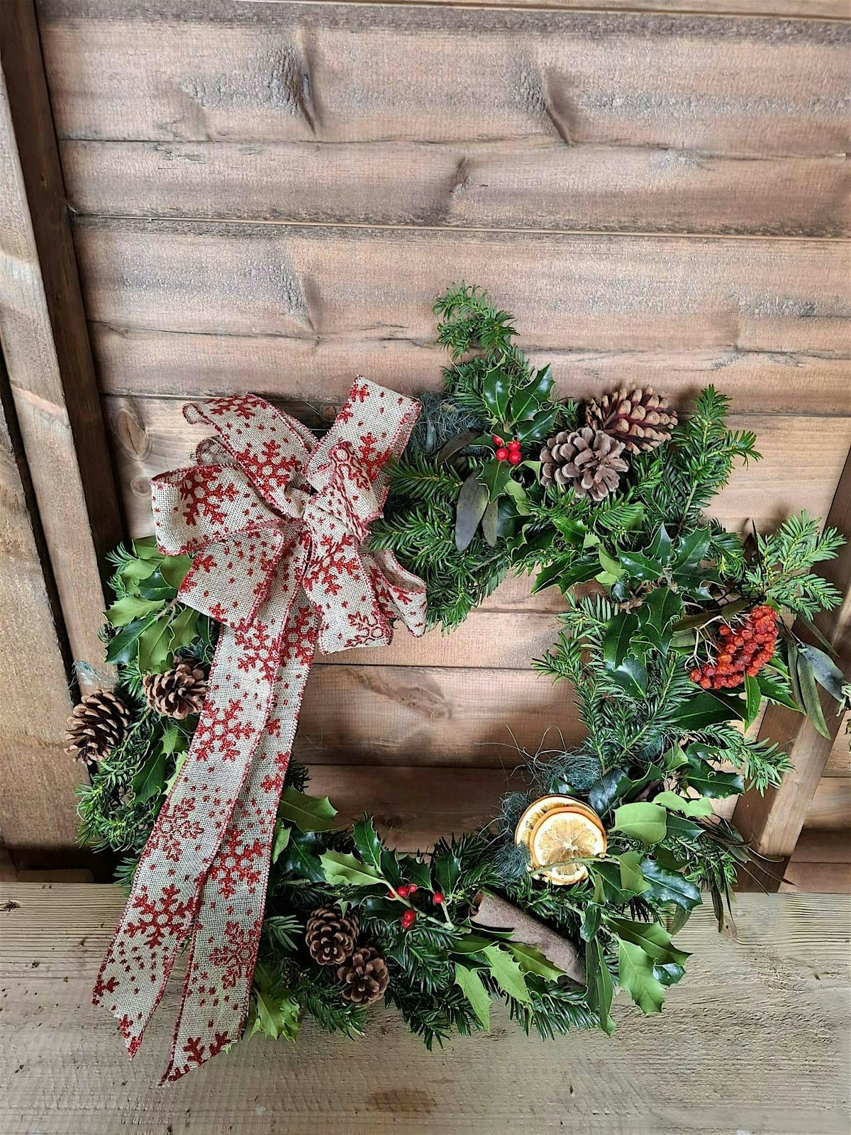 Xmas wreath decorating