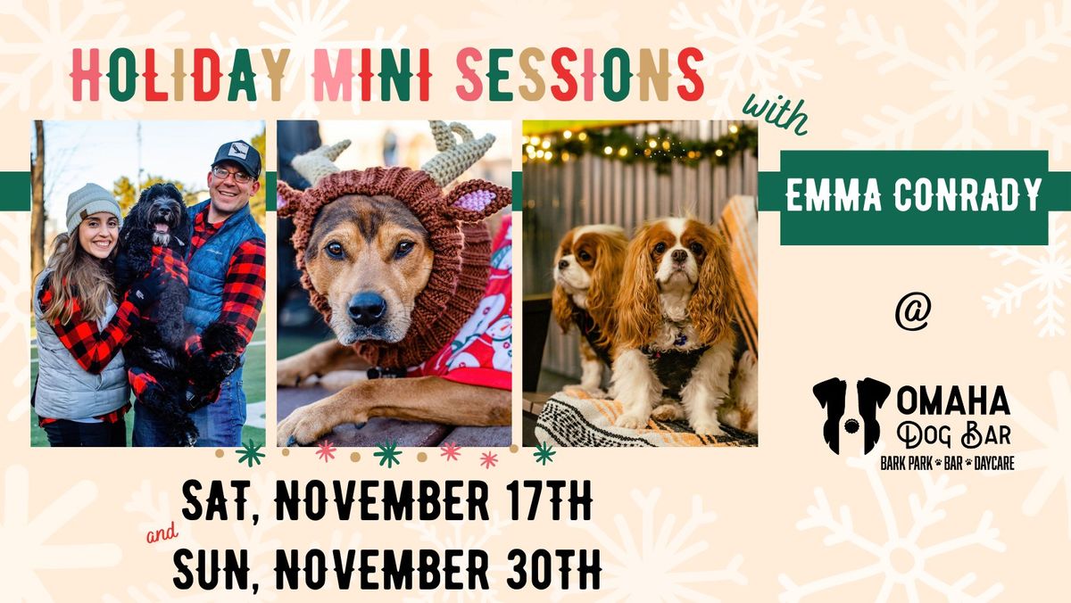 Holiday Mini Sessions with Emma Conrady @ Omaha Dog Bar