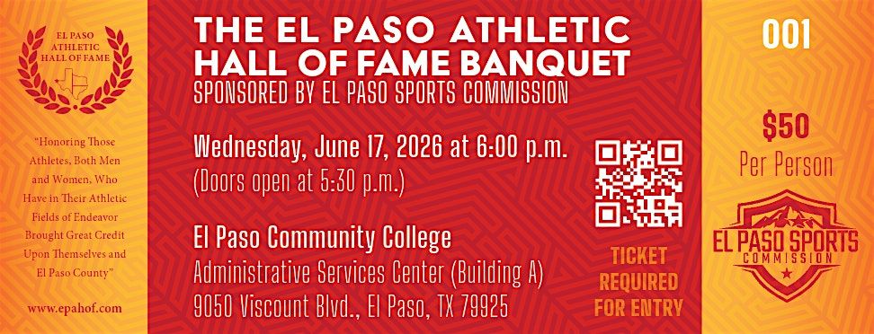 The El Paso Athletic Hall of Fame Banquet