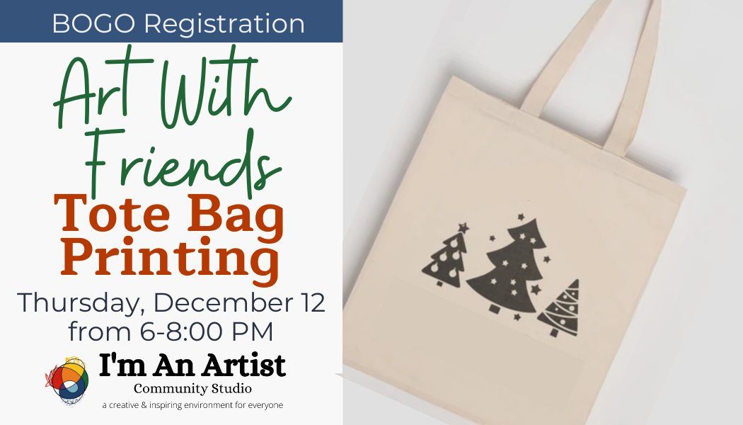 Art With Friends-Seasonal Printed Tote Bag