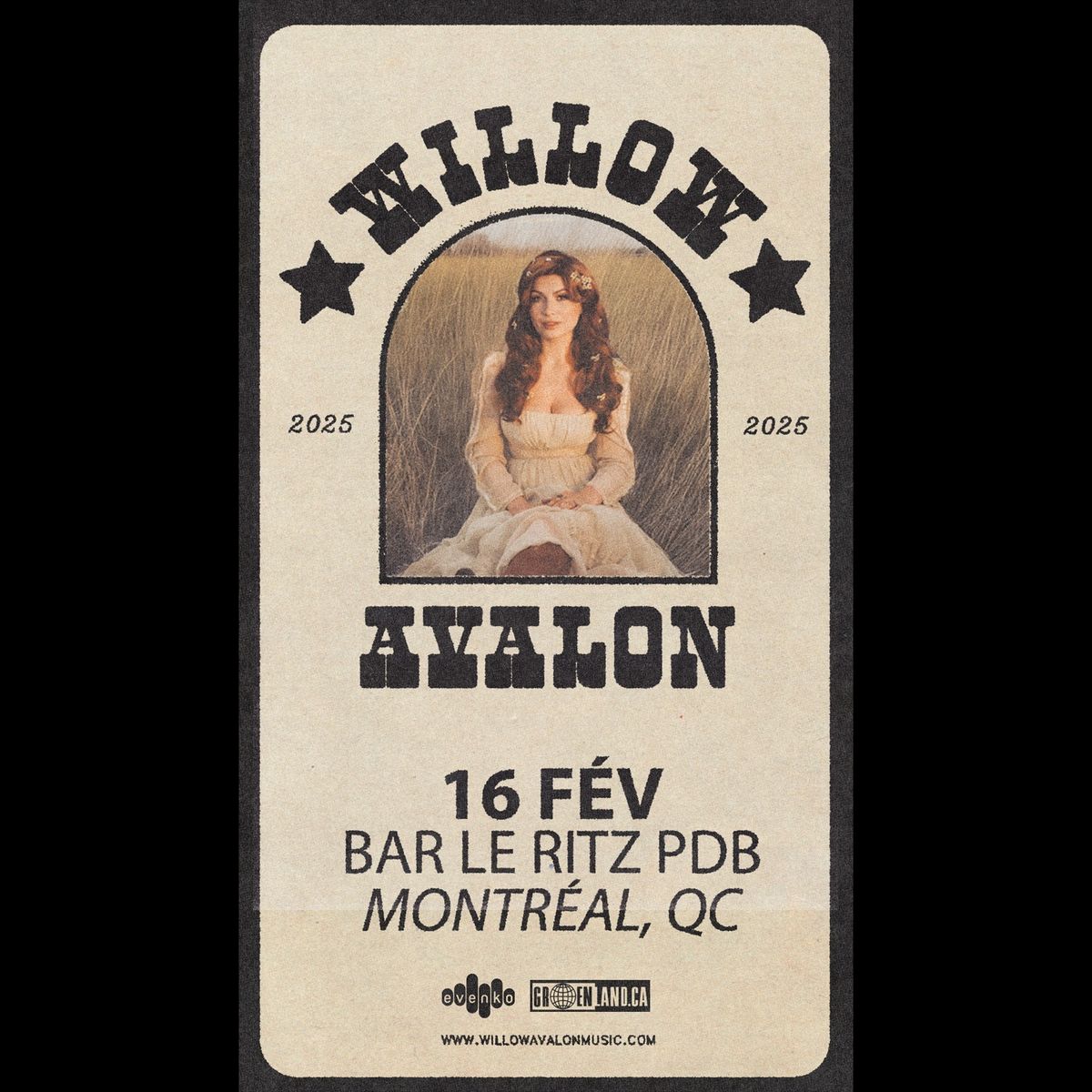 *COMPLET\/SOLDOUT* Willow Avalon (+ Zandi Holup & Darryl Rahn) | Bar Le Ritz PDB | Montr\u00e9al 