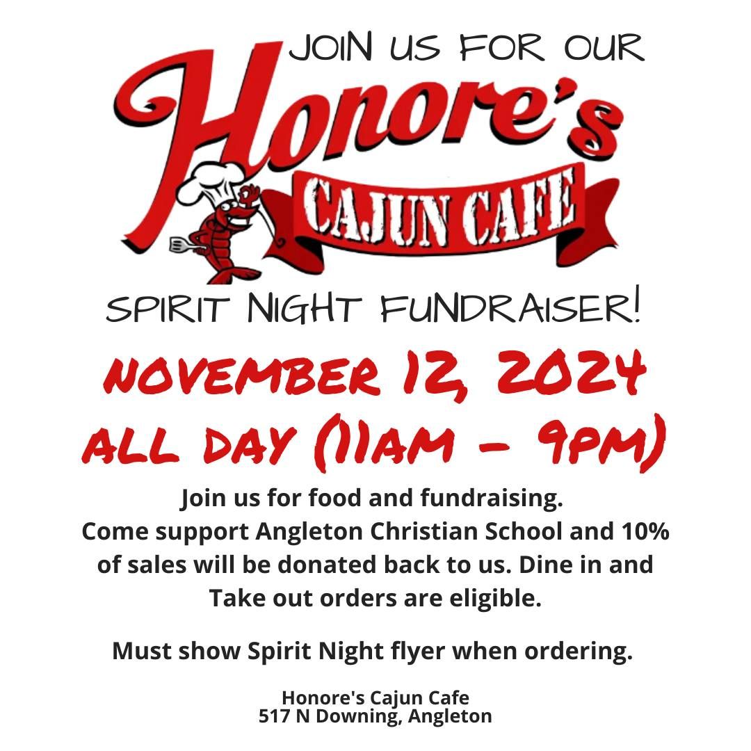 Spirit Night - Honore's Cajun Cafe