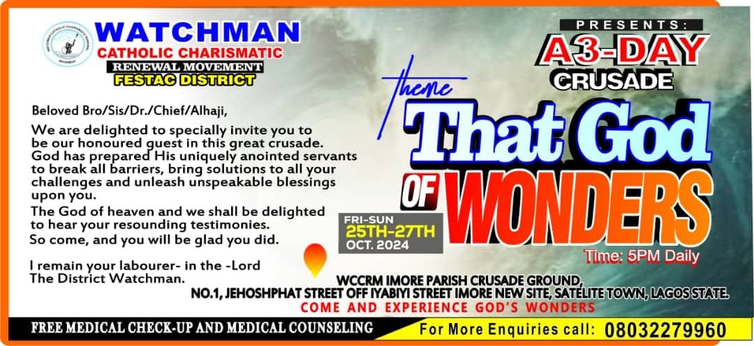 wccrm FESTAC DISTRICT, Imore parish crusade 