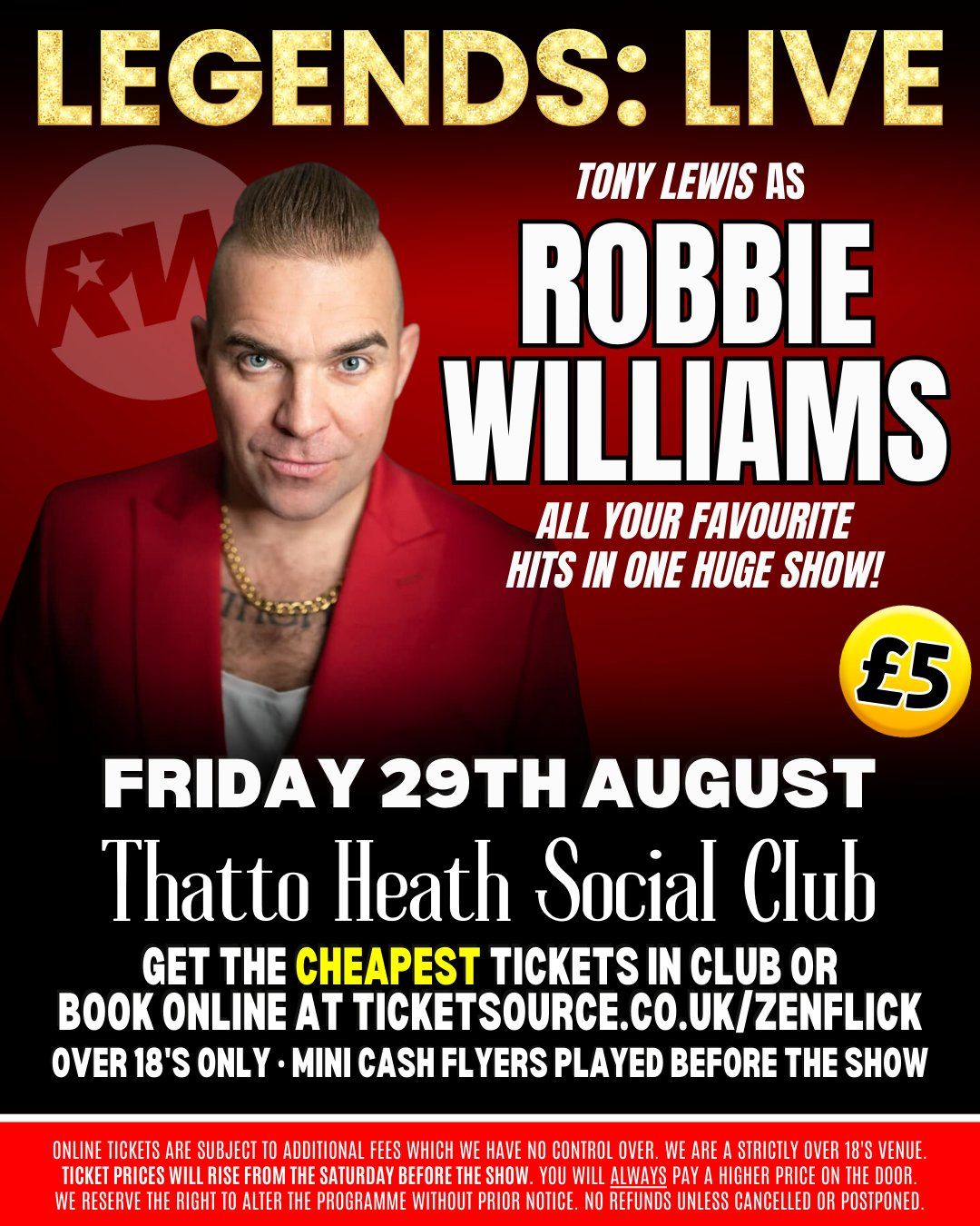 Legends: LIVE - Robbie Williams Tribute Night