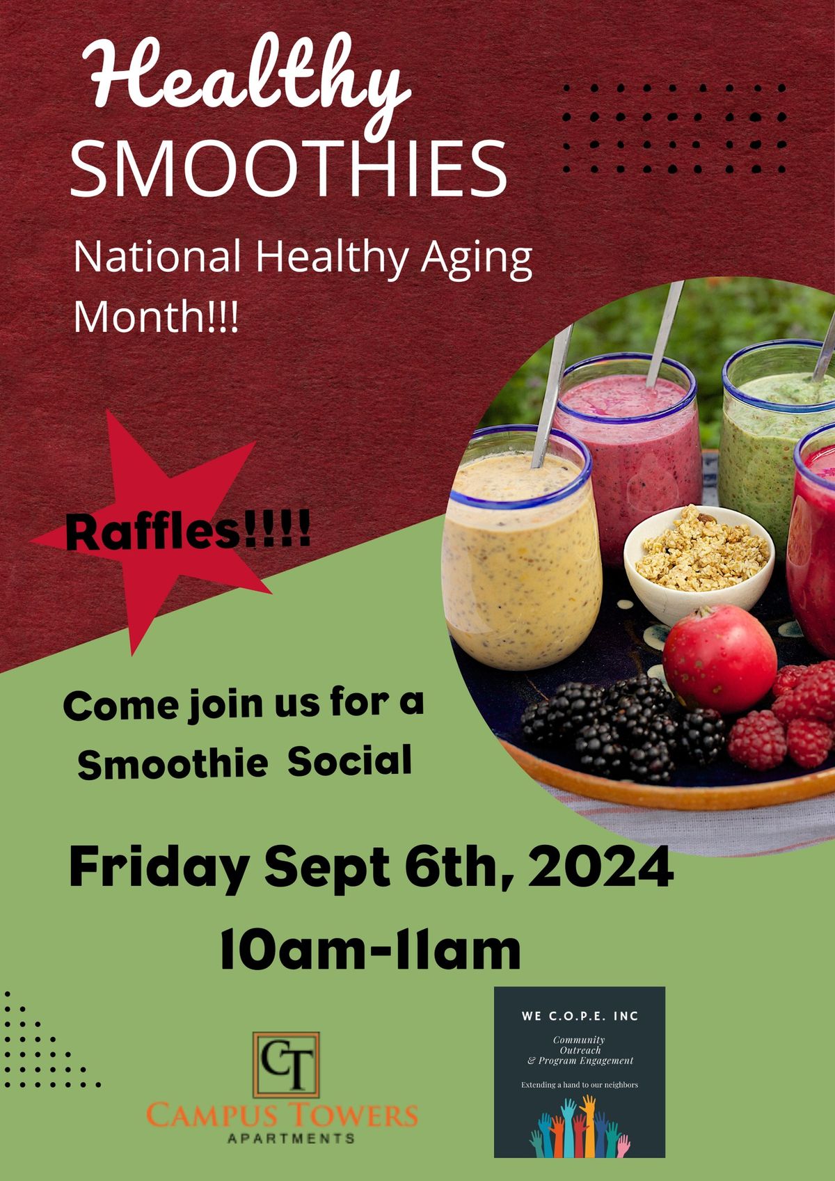 Senior Smoothie Social- Healthy Aging Awareness Month