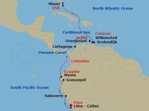 16 Nights Colombia, Ecuador & Peru Voyage (South America)  Azamara Journey | Jan 7, 2025  