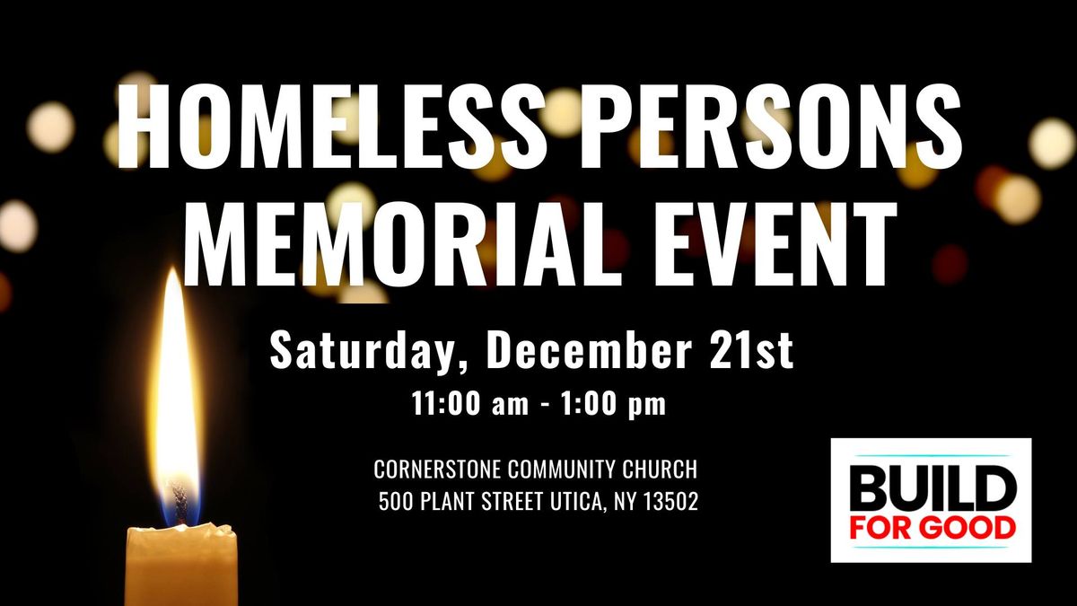 Homeless Persons Memorial Event