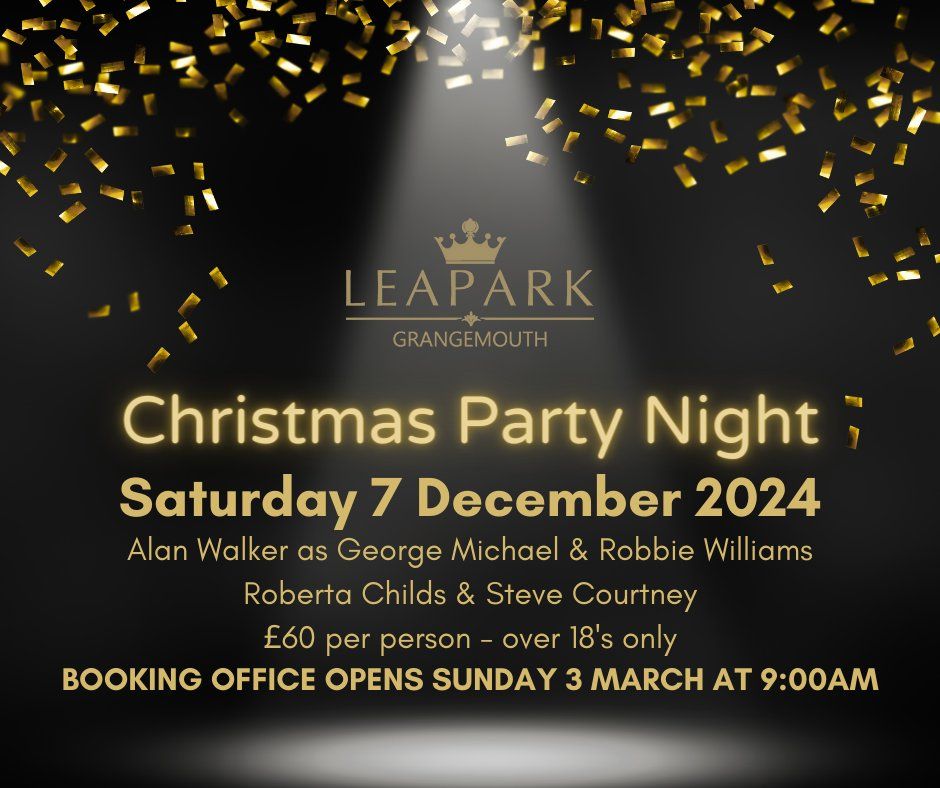 Christmas Party Night Saturday 7 December 2024