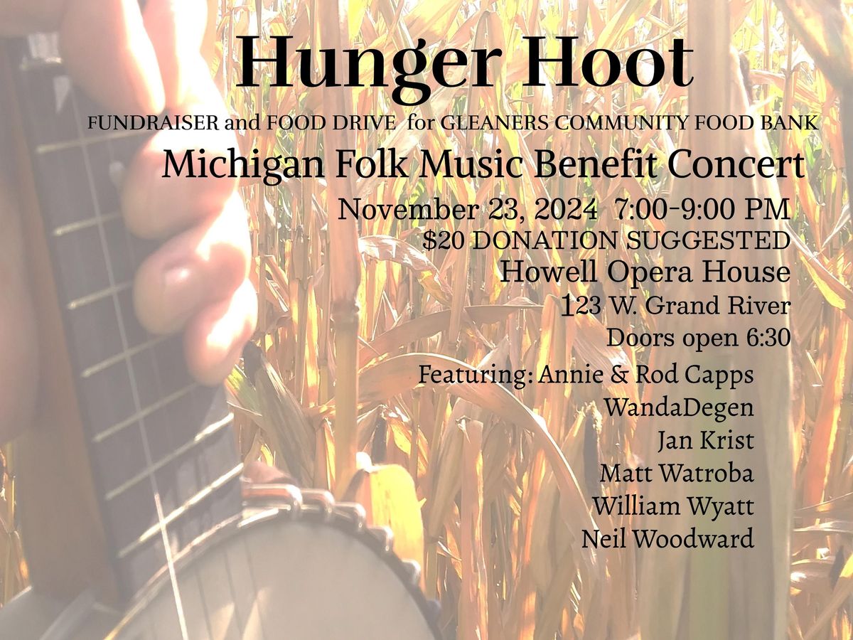 Hunger Hoot - Michigan Folk Music Benefit Concert