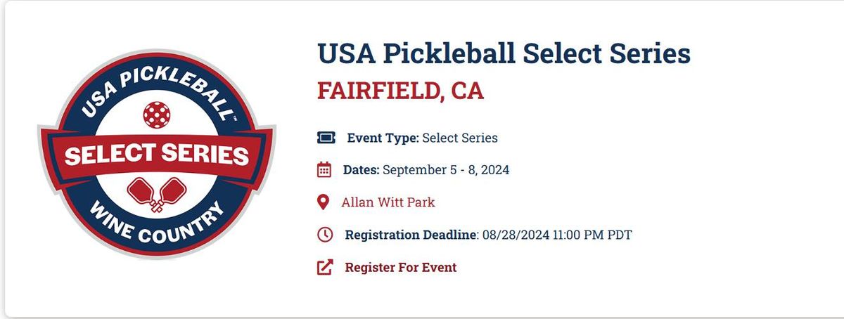 USA Pickleball Sanctioned Tournament