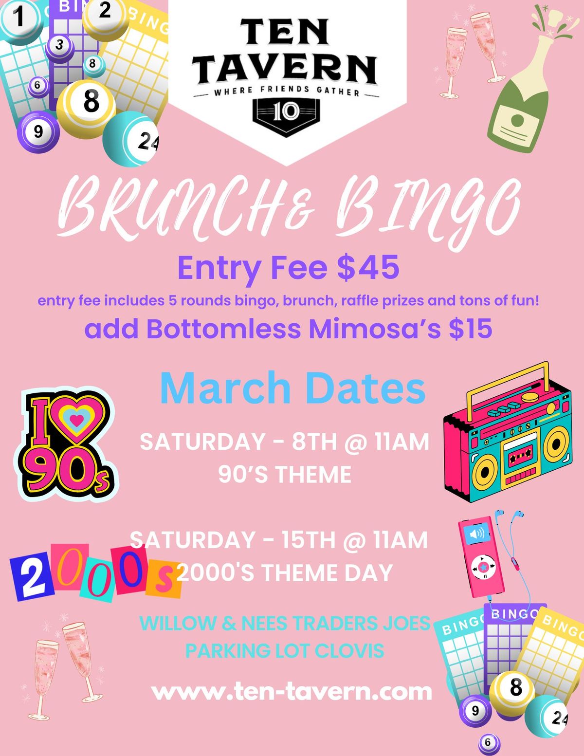 90s Brunch Bingo