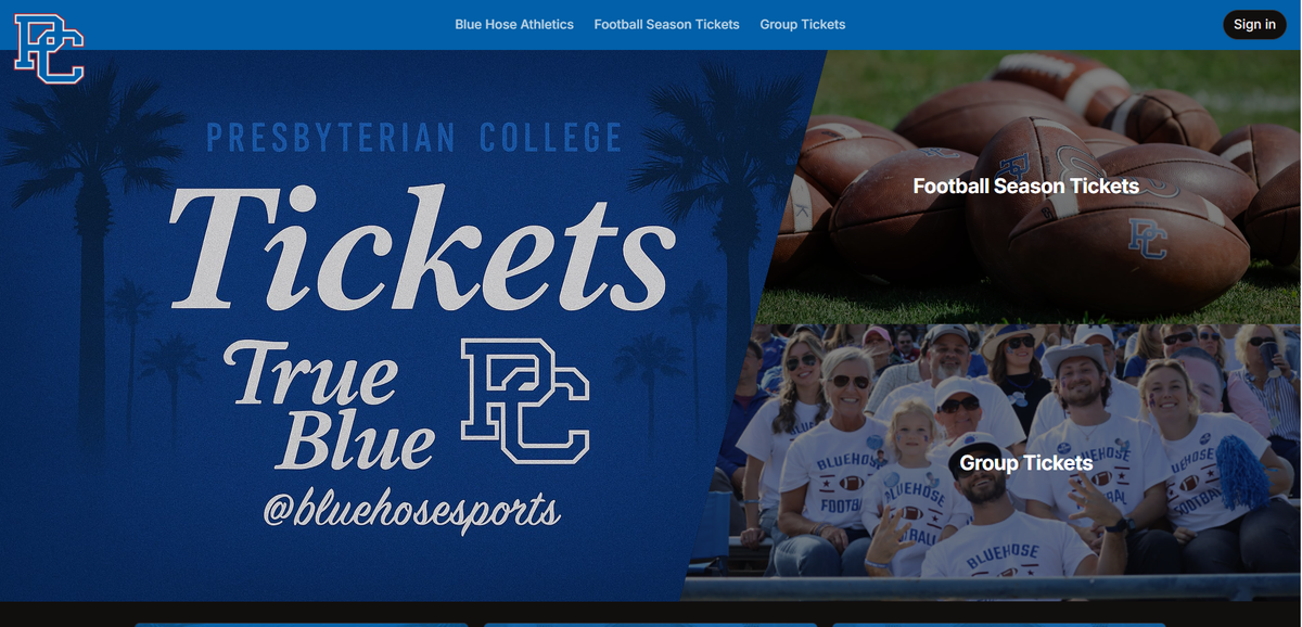Parking Presbyterian Blue Hose at Mercer Bears Football