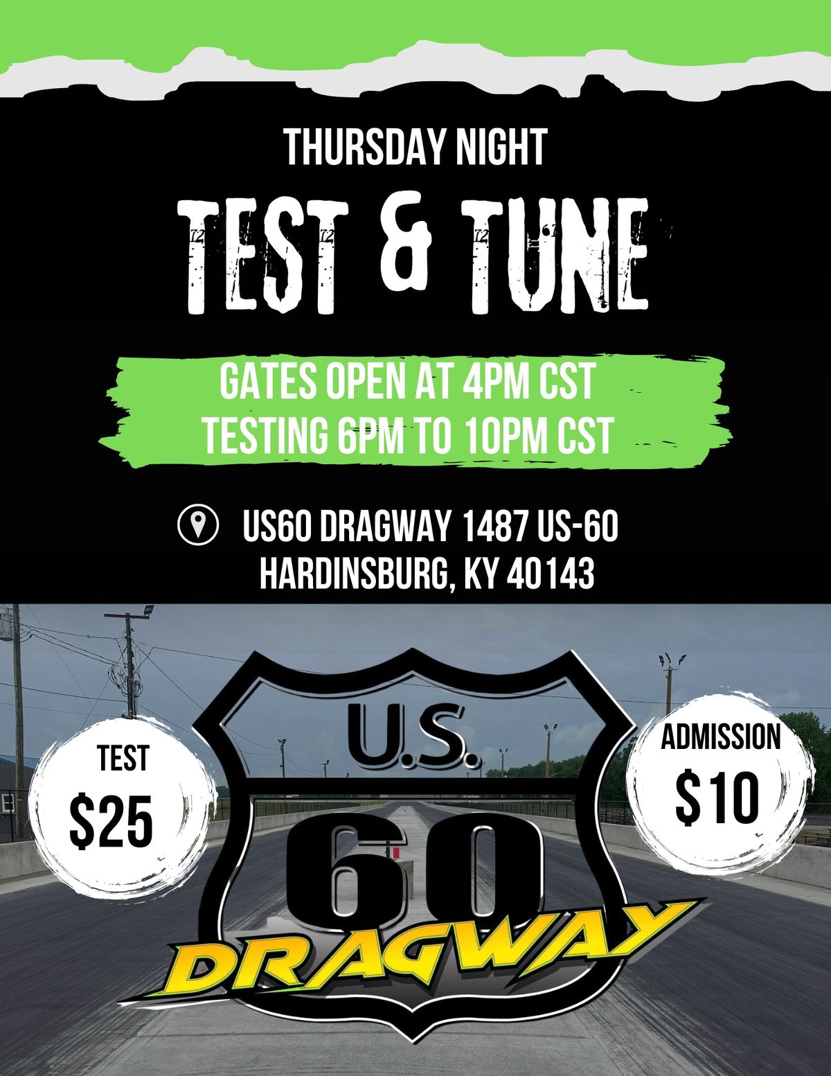 Thursday Night Test & Tune at US 60 Dragway! 