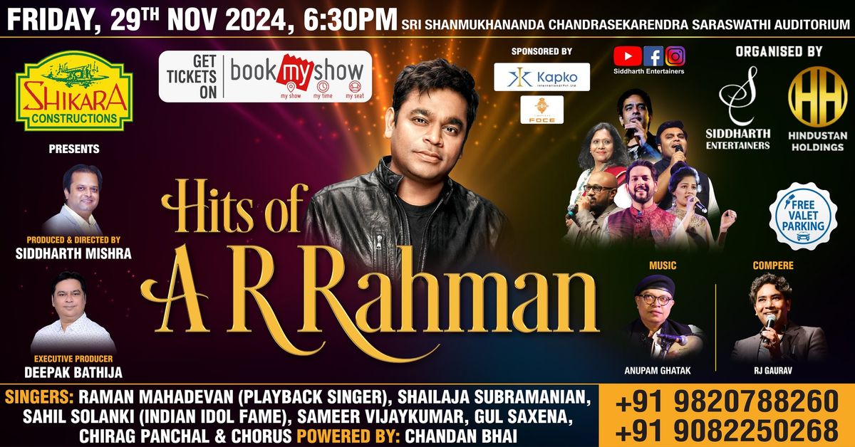 HITS OF A R RAHMAN