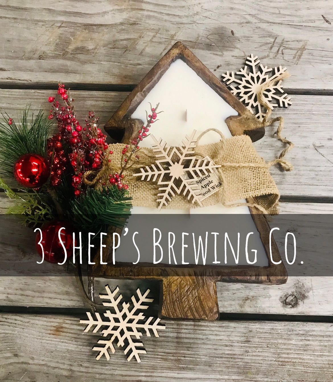 3 Sheep's Pour & Sip Christmas Candle Class