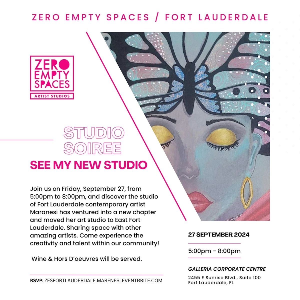 "Studio Soiree" - Discover Sandy Maranesi's New Studio Space @ ZES Fort Lauderdale