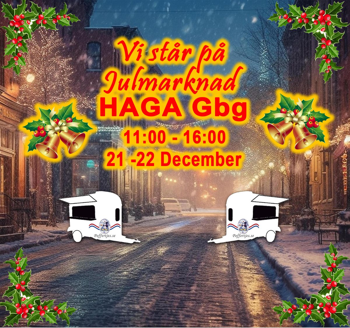 Vi kommer att vara p\u00e5 julmarknad Haga- G\u00f6teborg!