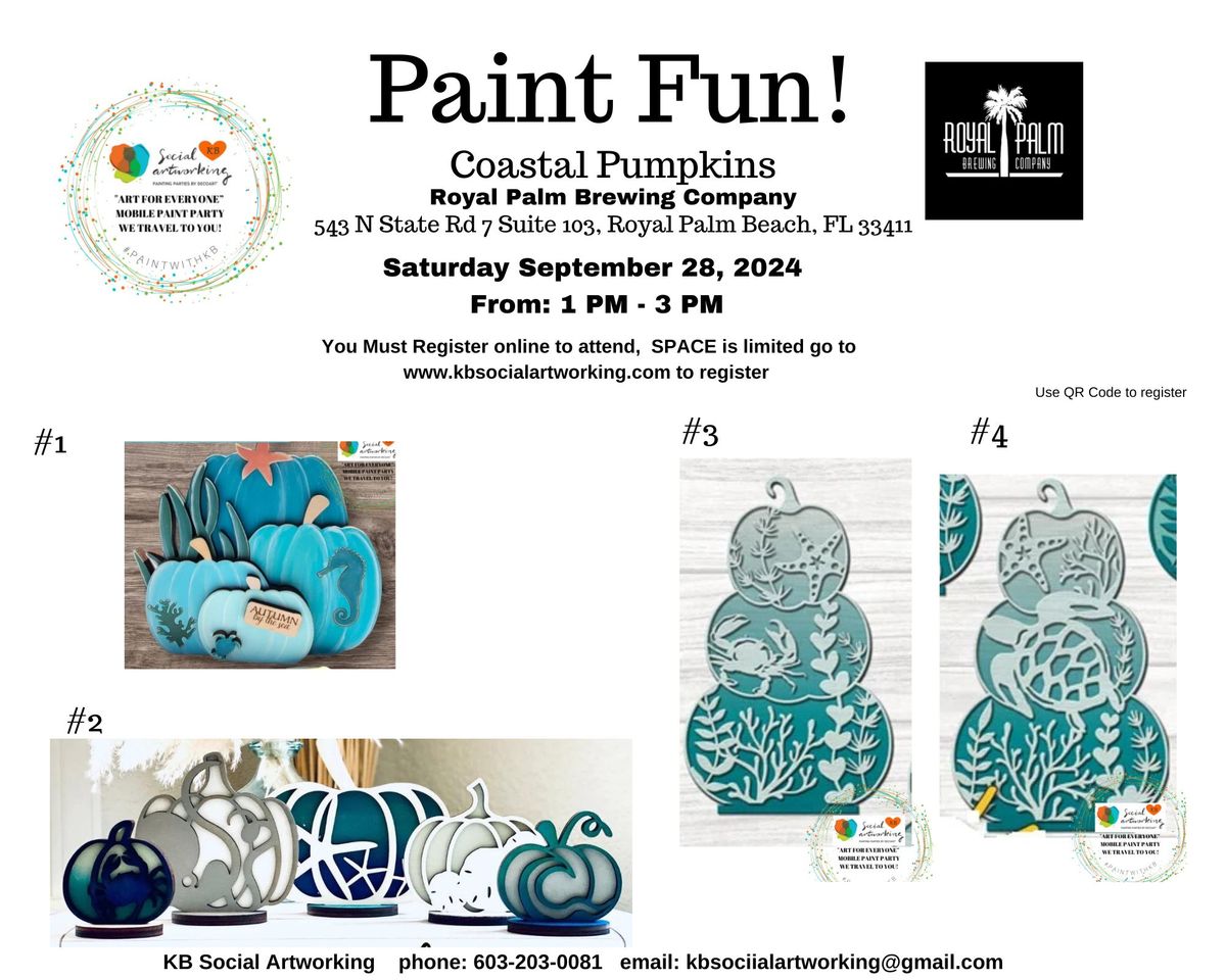 Coastal Pumpkins Royal Palm Brewing Company Saturday September 28, 2024  From: 1 PM - 3 PM