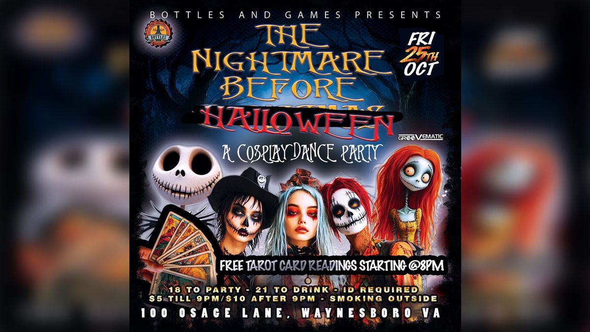 Nightmare Before Halloween Dance Party w\/ DJ Groovematic at Bottles 