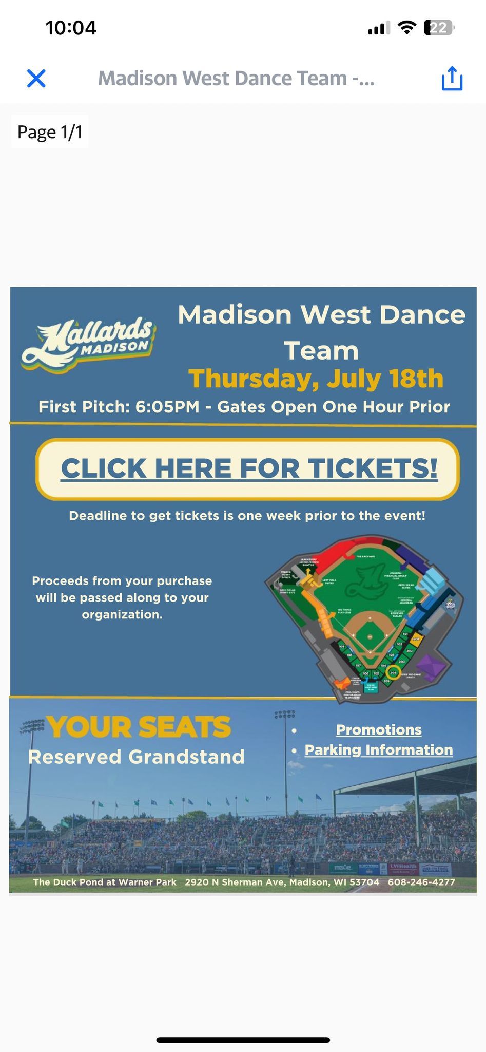 Madison West & Madison Royals Mallards Fundraiser Performance!!