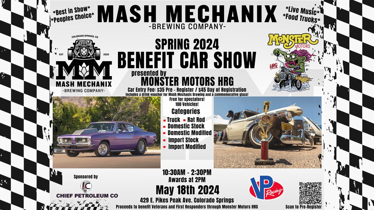 Mash Mechanix Spring 2024 Benefit Car Show Presented By Monster Motors Hot Rod Garage