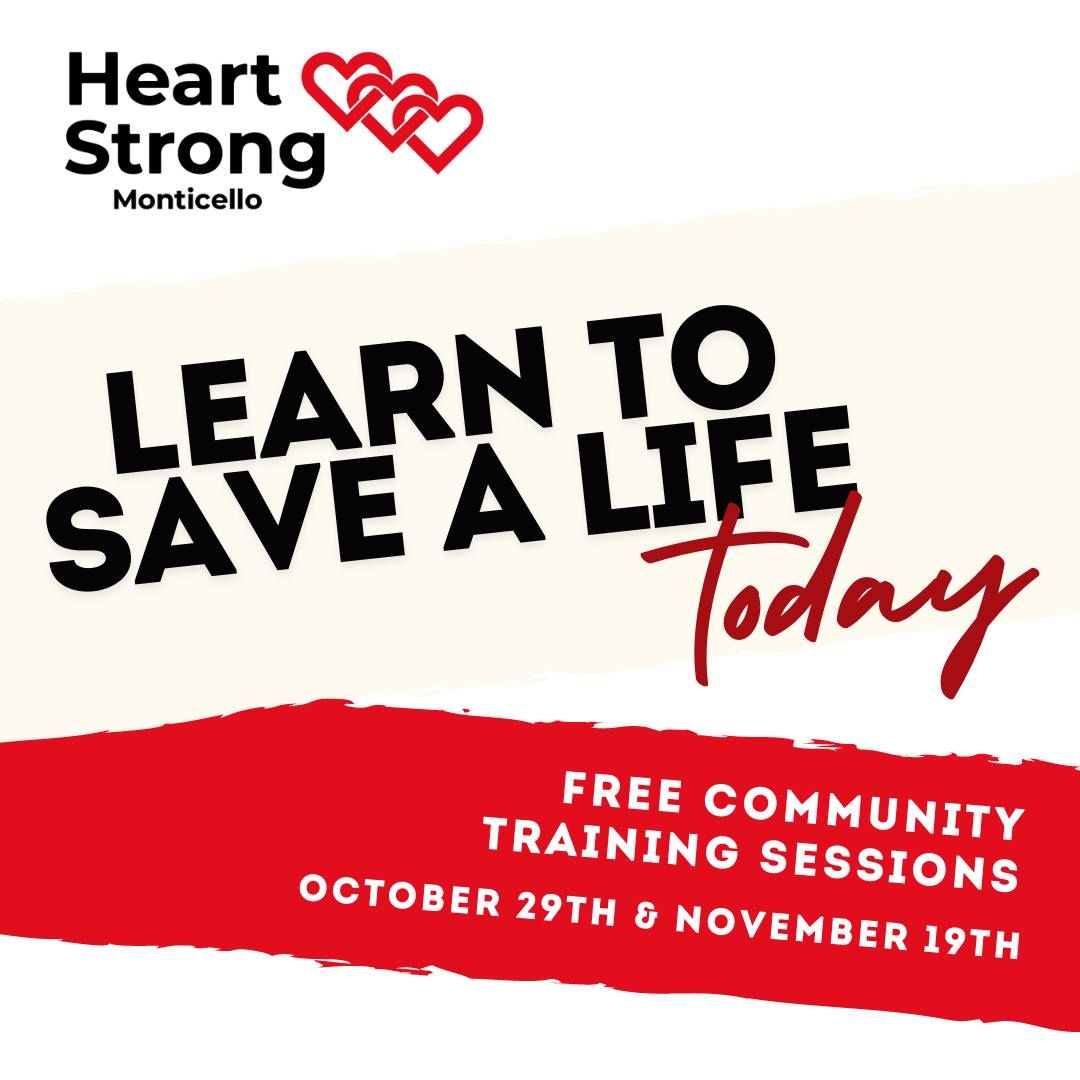 Heart Strong Monticello's FREE Hands-Only CPR & AED Training