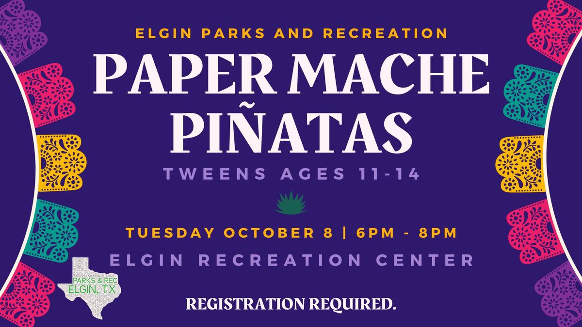 Paper Mache Pi\u00f1atas for Tweens at the Elgin Recreation Center