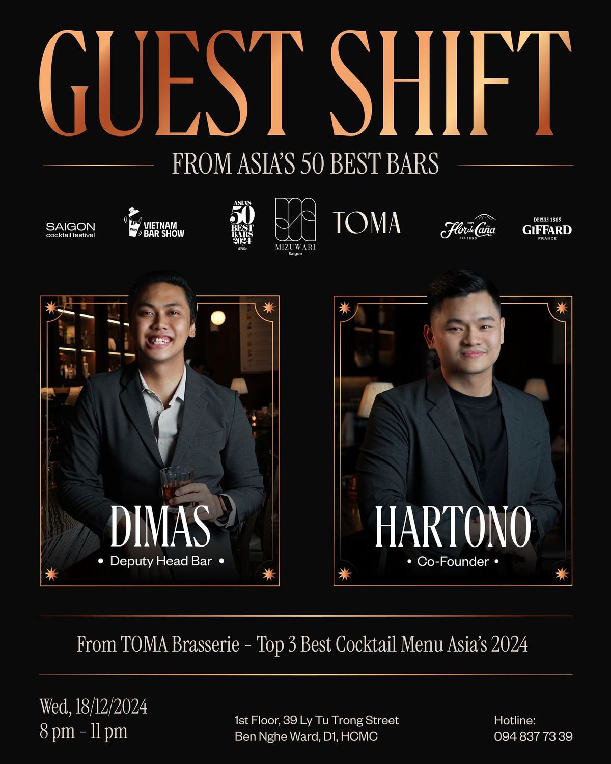 Guest Shift: Mizuwari x Toma Brasserie (Top 3 for Best Cocktail Menu)