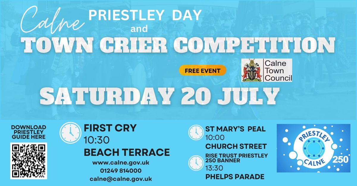Calne Town Crier Competition and Priestley250 Day