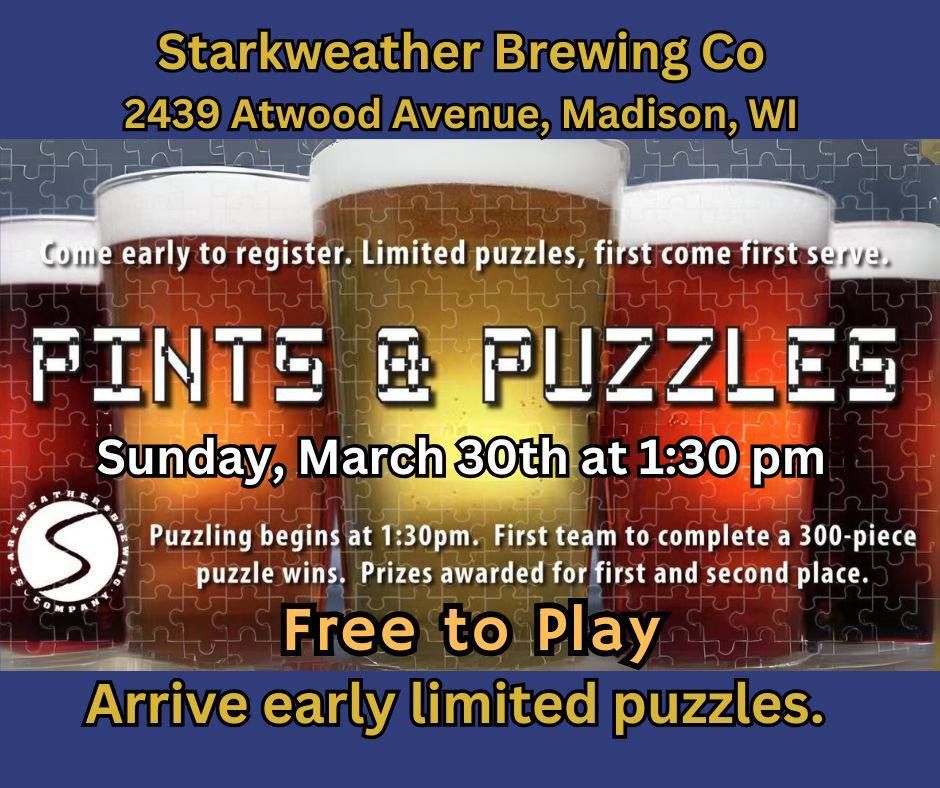 \ud83e\udde9 Pints & Puzzles \u2013 Starkweather Brewing Company