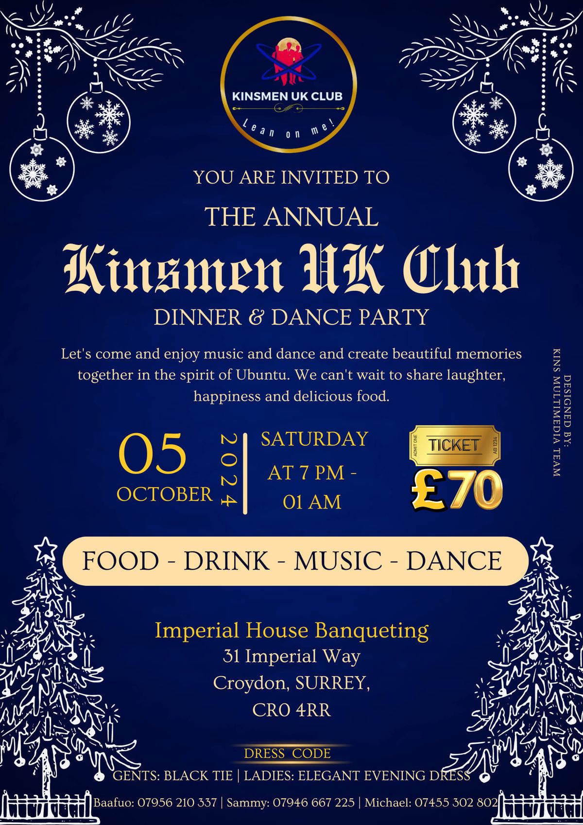 Kinsmen UK \ud83c\uddec\ud83c\udde7 Dinner & Dance Party 