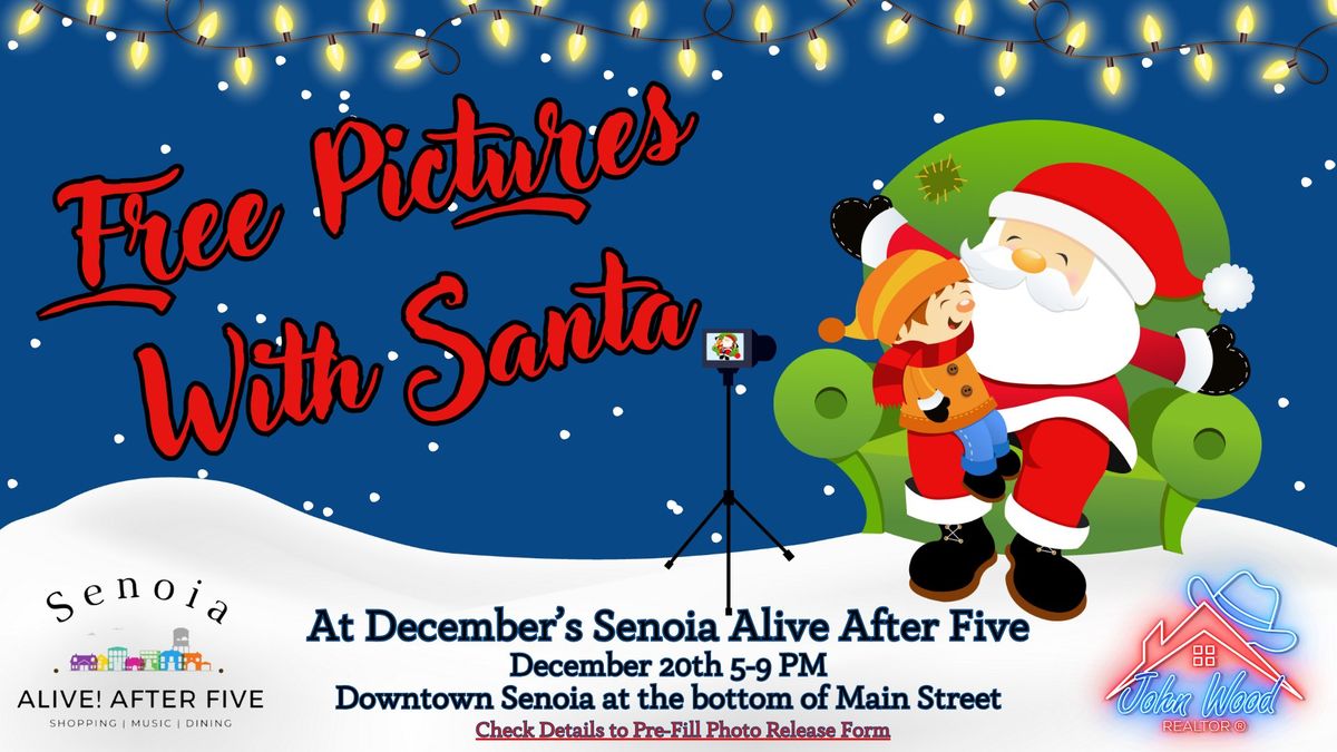 Free Pictures With Santa at December Senoia Alive After Five