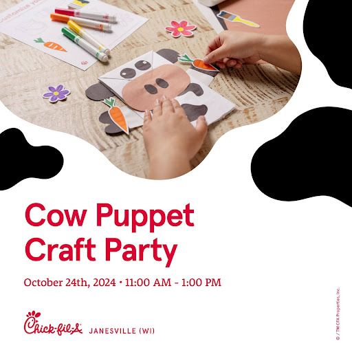 Cow Puppet Craft Party