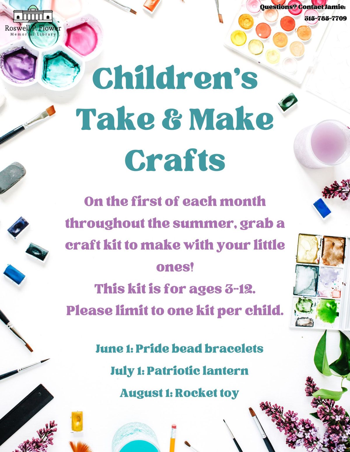 Ages 3-12 Take & Make Crafts