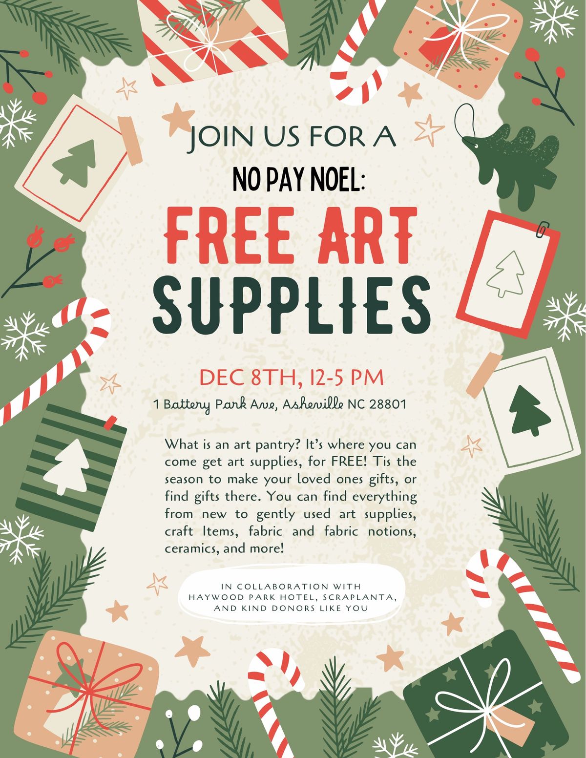 No Pay Noel: art supply giveaway 