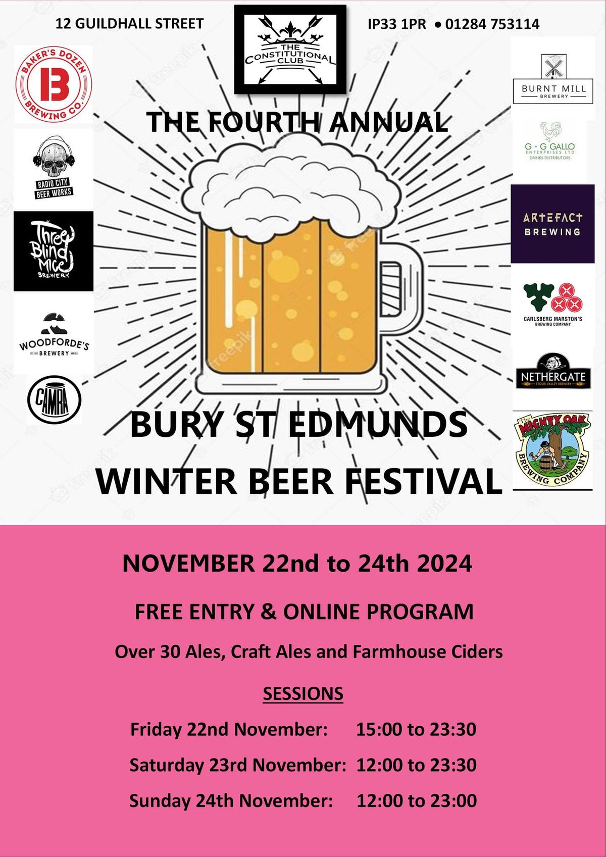 The Bury St Edmunds Winter Beer Festival 2024