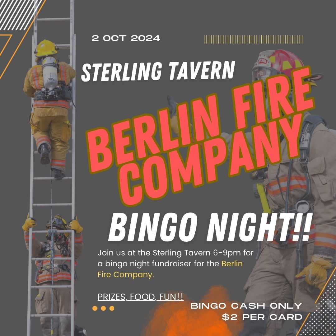 Berlin Fire Co-Sterling Tavern Bingo