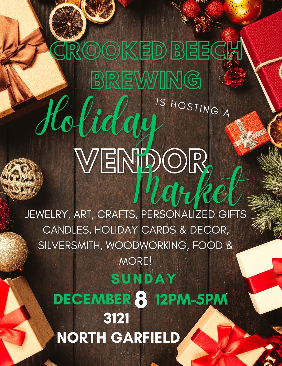 CROOKED BEECH holiday vendor market