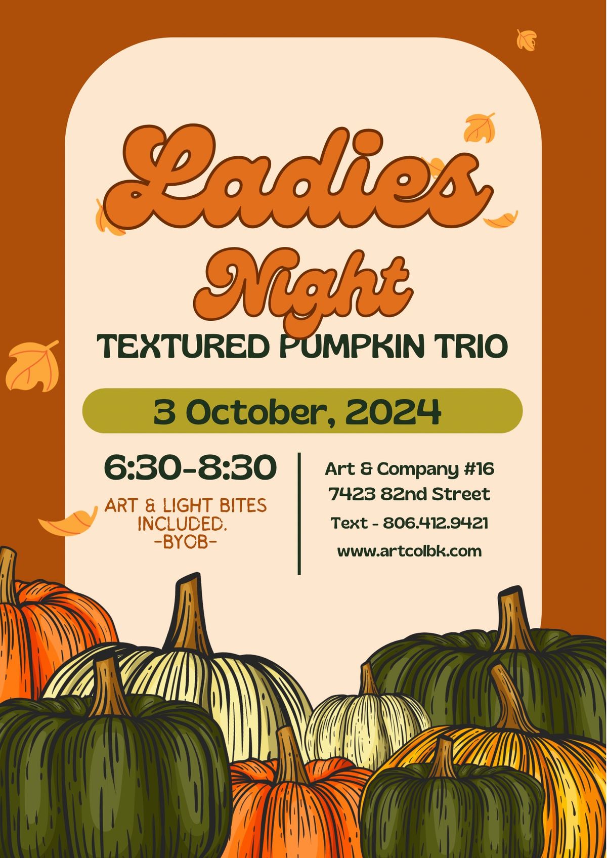 Ladies Night - Textured Pumpkin Trio