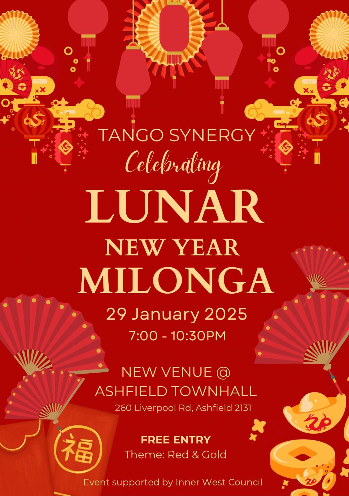 Lunar New Year Milonga @Ashfield Town Hall