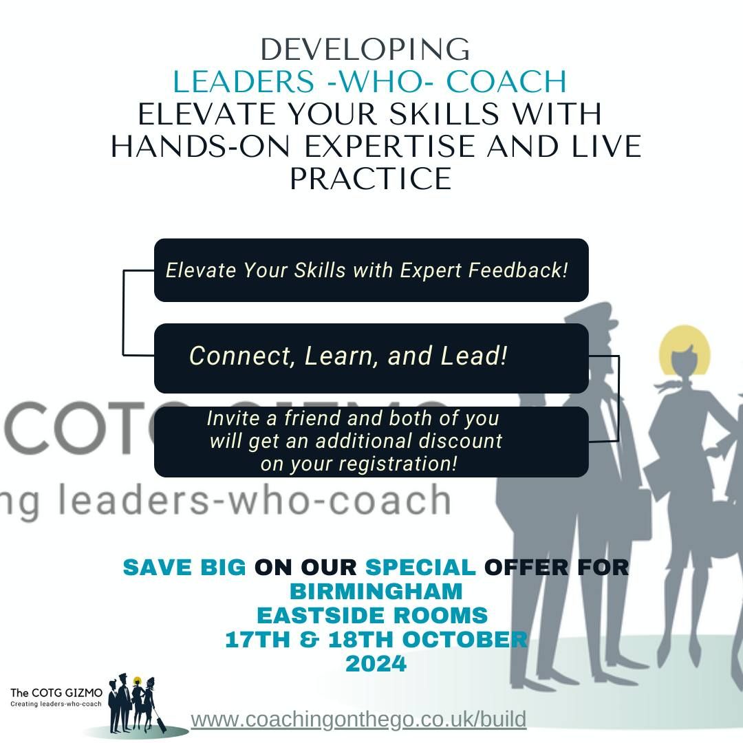 Developing Leaders Who Coach: Elevate Your Skills with Hands-On Expertise and Live Practice