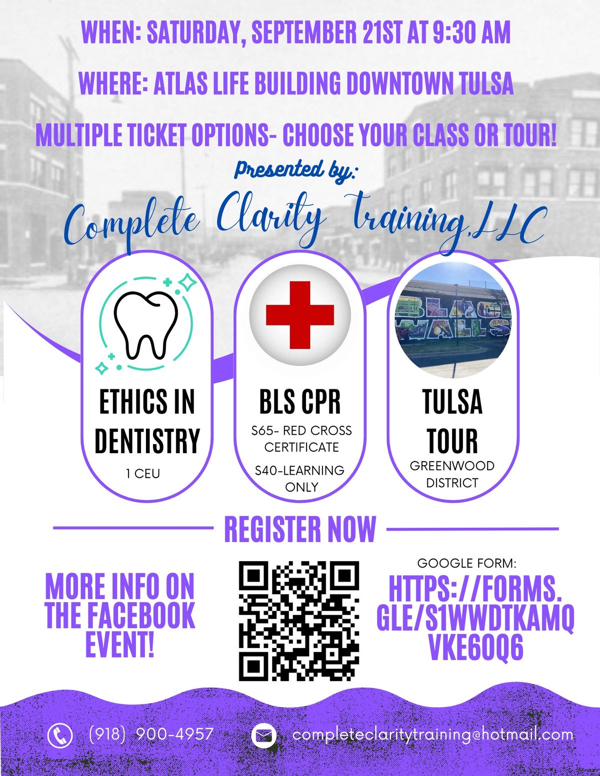 Ethics, BLS CPR & Tulsa tour