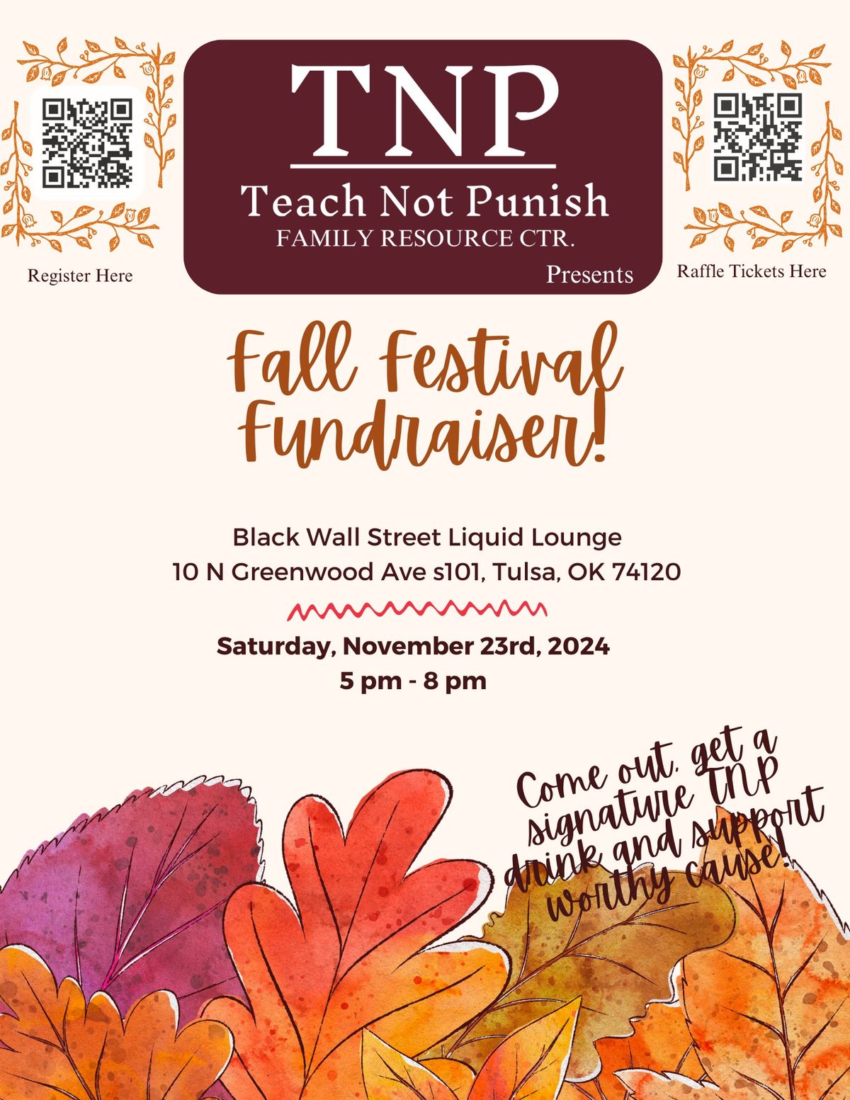 Teach Not Punish Fall Festival Fundraiser