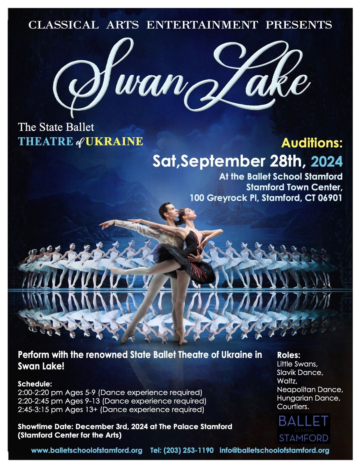 Swan Lake Auditions: Stamford, CT! 