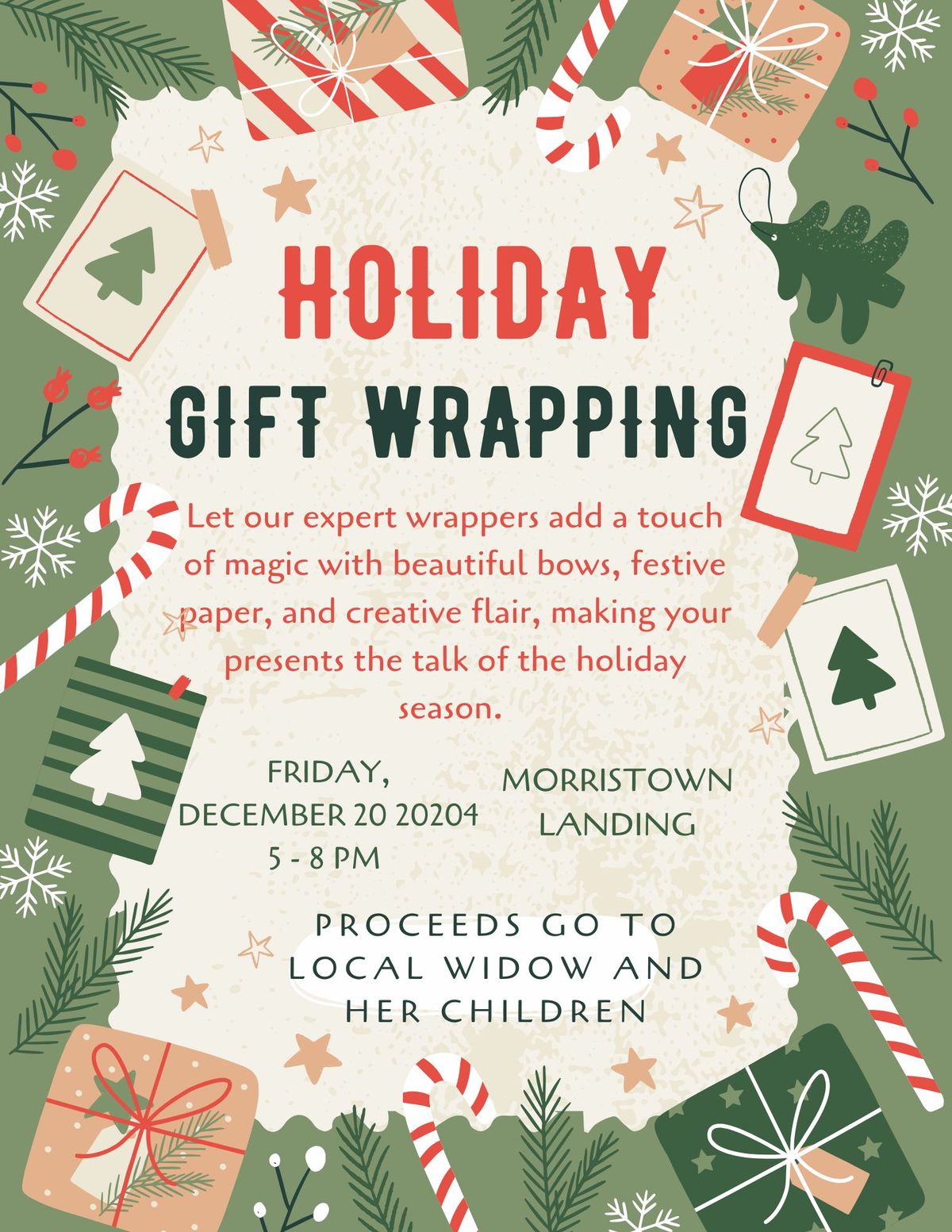 Holiday Gift Wrapping Fundraiser at Morristown Landing